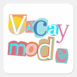 Vacay Summer Vierkante Sticker