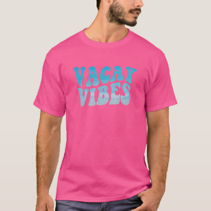 Vacay Vibes 80s Retro Vacation Summer Travel Trip T-shirt