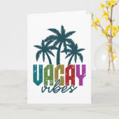 Vacay Vibes and Palm Tree Summer Vacay Hawaii Kaart (Gele Bloem)