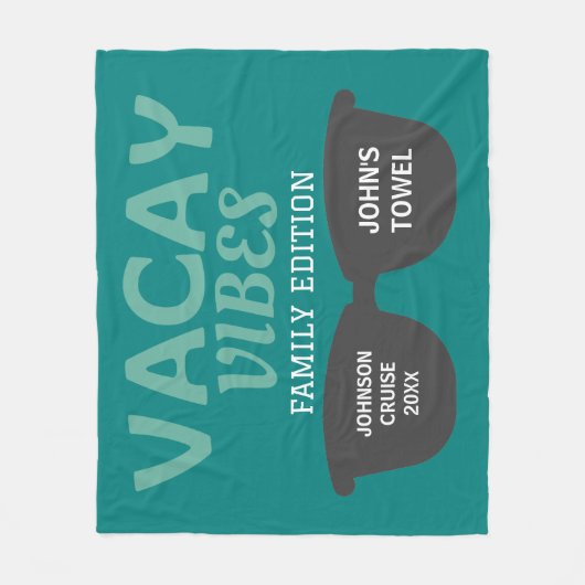 Vacay Vibes Family Edition Reunion Fleece Deken (Voorkant)