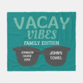 Vacay Vibes Family Edition Reunion Fleece Deken (Voorkant (Horizontaal))