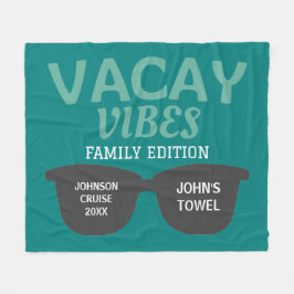 Vacay Vibes Family Edition Reunion Fleece Deken