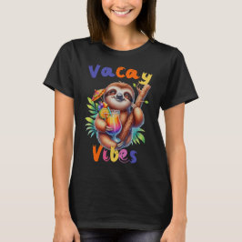 Vacay Vibes Grappige luiaard Zomer T-shirt
