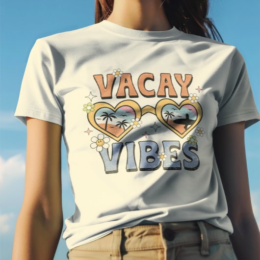Vacay Vibes, Strand shirten, Zomervakantie T-shirt