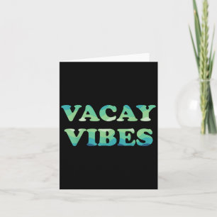 Vacay Vibes Tropical Beach Family Vacation Summer Kaart