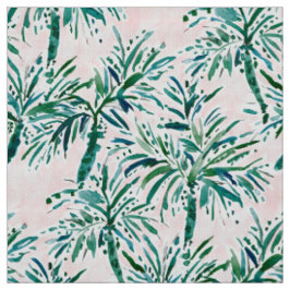 VACAY VOCAB Waterverf Blush Palms Stof