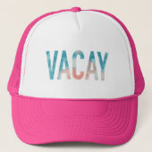 Vacay Waterverf Trendy Trucker Hat Trucker Pet (Voorkant)