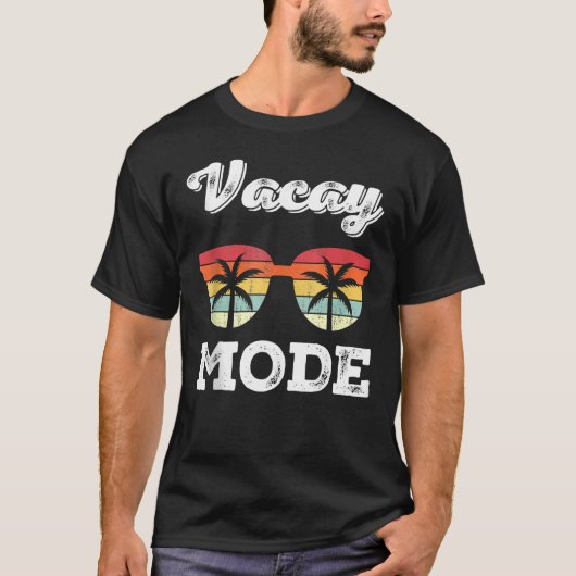 Vaccay Mode Zonnebril Retro Zomer B elk Vaccat T-shirt (Voorkant)