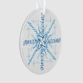 Vaccin Coronavirus Typografie Snowflake Ornament (voorkant)