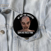 VACCIN GEVACCINEERD  GROOTE KNOP RONDE BUTTON 4,0 CM (In situ)