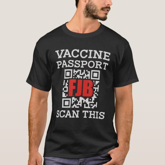 Vaccin Passport Scan Dit T-shirt (Voorkant)