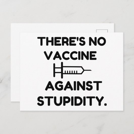 Vaccin tegen stollingsgraad briefkaart (Voorkant / Achterkant)