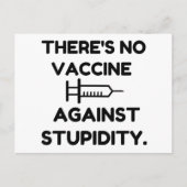 Vaccin tegen stollingsgraad briefkaart (Voorkant)