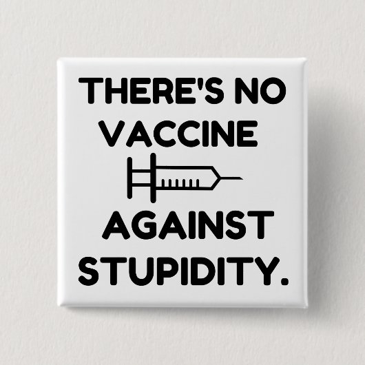 Vaccin tegen stollingsgraad vierkante button 5,1 cm (Voorkant)