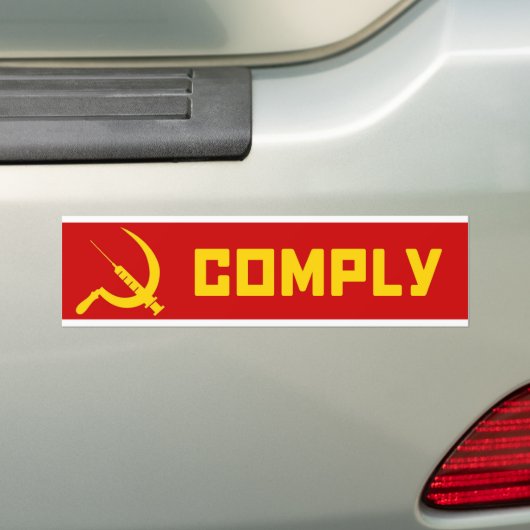 Vaccin - voldoen bumpersticker (Op auto)