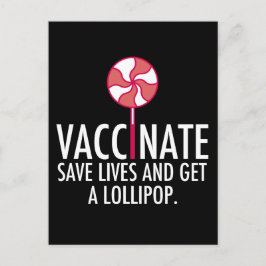 Vaccinaat krijgt een Lollipop Funny Vaccinatie Briefkaart
