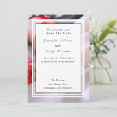 Vaccinaat laat Quarantine Behind Wedding Rozen Save The Date (Staand voorkant)