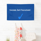 Vaccinaat, niet procrastineren spandoek (Insitu)