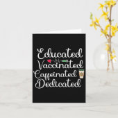 Vaccinated Funny Humor Graphic Joke Quote Nurse Co Kaart (Gele Bloem)