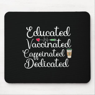 Vaccinated Funny Humor Graphic Joke Quote Nurse Co Muismat