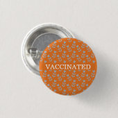 VACCINATED grijze bloemen afdrukken Ronde Button 3,2 Cm (Voorkant /achterkant)