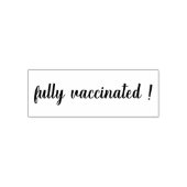 Vaccinated | Modern Script Covid-19 Awareness  Zelfinktende Stempel (Design)