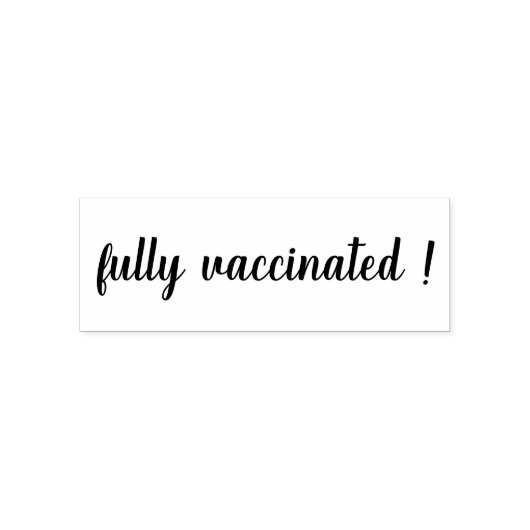 Vaccinated | Modern Script Covid-19 Awareness Zelfinktende Stempel (Design)