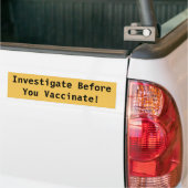 Vaccinatie-Bumpersticker Bumpersticker (Op Truck)