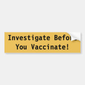 Vaccinatie-Bumpersticker Bumpersticker (Voorkant)