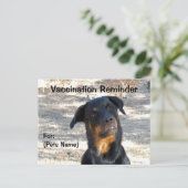 Vaccinatie-herinnering Rottweiler-Briefkaart Briefkaart (Staand voorkant)