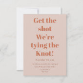 Vaccinatie Huwelijkssluiting Terracotta Bruiloft Save The Date (Voorkant)