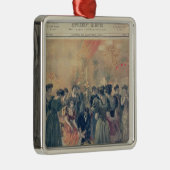 Vaccinatie op een avond metalen ornament (Rechts)