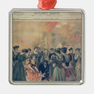 Vaccinatie op een avond metalen ornament