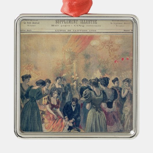 Vaccinatie op een avond metalen ornament (Voorkant)