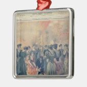 Vaccinatie op een avond metalen ornament (Links)