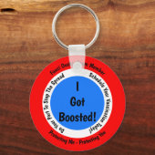 Vaccinatie van Fauci Ouchie Ik ben geboost Sleutelhanger (Voorkant)