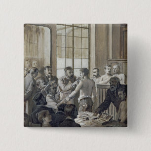 Vaccinatie Vierkante Button 5,1 Cm