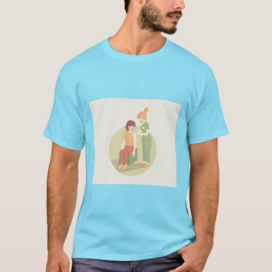 Vaccinatie zorg. t-shirt (Voorkant)