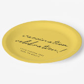 Vaccinatiecelebratie | Moderne Gele Partij Papieren Bordje (Gekanteld)