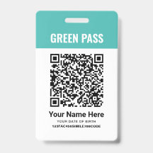 Vaccinatiecertificaat Green Pass PVC Turquoise