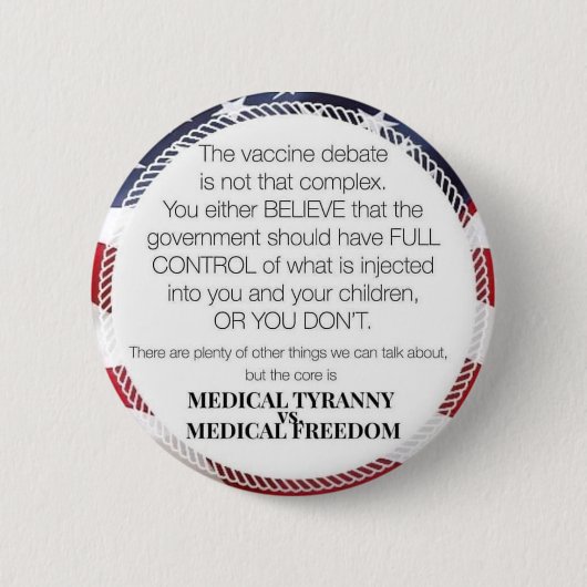 Vaccinatiedebat Ronde Button 5,7 Cm (Voorkant)