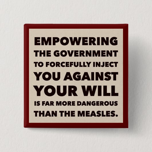 Vaccinatiedebat Vierkante Button 5,1 Cm (Voorkant)