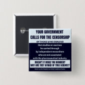 Vaccinatiedebat Vierkante Button 5,1 Cm (Voorkant /achterkant)