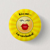 Vaccinatieontwerp-Button Ronde Button 3,2 Cm (Voorkant)