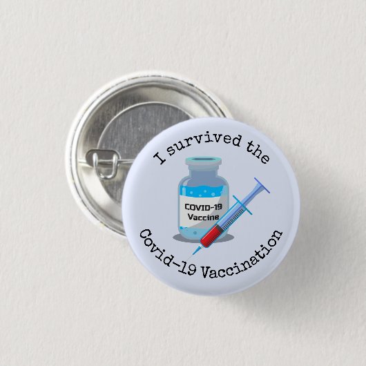 Vaccinatieontwerp-Button Ronde Button 3,2 Cm (Voorkant /achterkant)