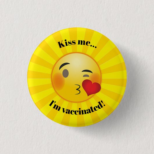 Vaccinatieontwerp-Button Ronde Button 3,2 Cm (Voorkant)