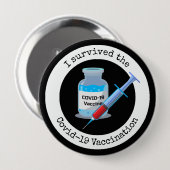 Vaccinatieontwerp-Button Ronde Button 4,0 Cm (Voorkant /achterkant)