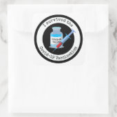 Vaccinatieontwerp-Sticker Vierkante Sticker (Tas)