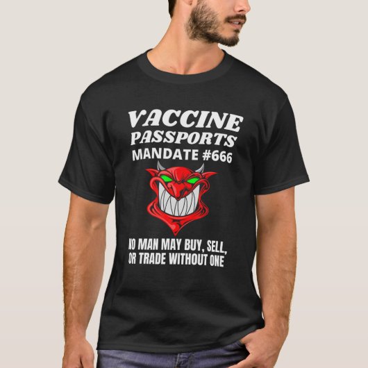 Vaccinatiepaspoort nr. Vaccinatiepaspoorten T-shirt (Voorkant)