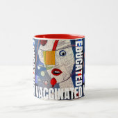 Vaccinatievoorlichting Tweekleurige Koffiemok (Center)